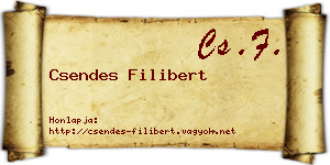 Csendes Filibert névjegykártya